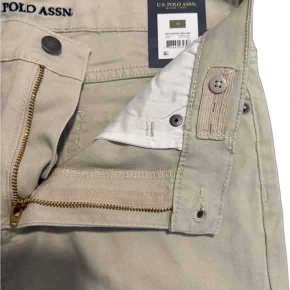 ❤️ U.S. Polo Assn. Boys Size 16 Straight Twill Pant - Picture 3 of 6